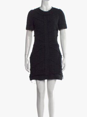 Goop G. Label Crew Neck Mini Dress  Black Size: 6